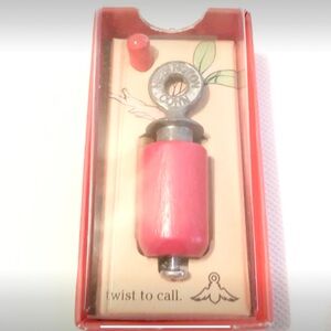 Original Audubon Bird Call with Rosin (NEW) Birchwood and Metal… Vintage Red